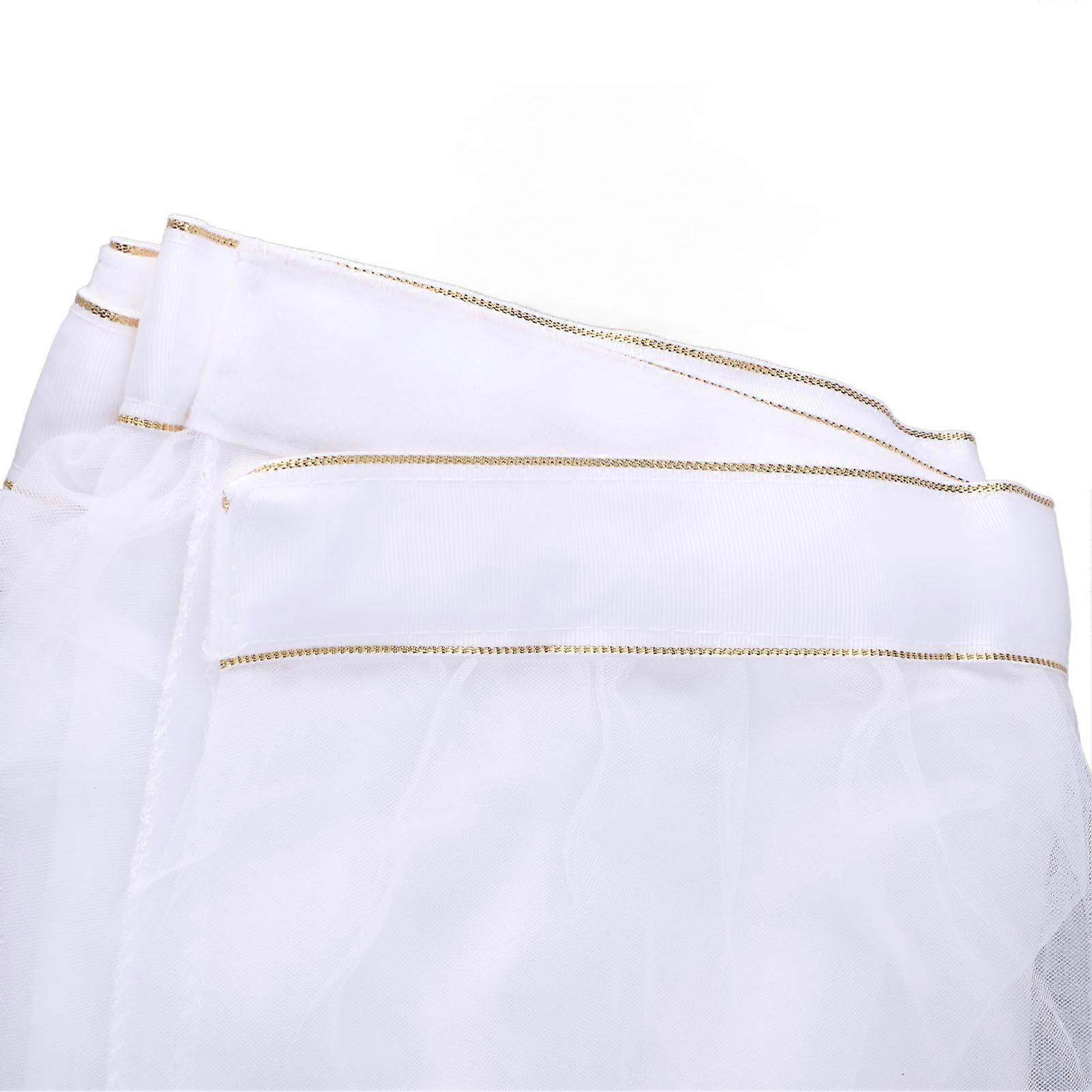 Nappe Doux Moelleux Extensible Tulle Mariage Table Chemin Jupe de Table Décorations de Table Mariage Blanc 183x75cm (6x2.5ft)