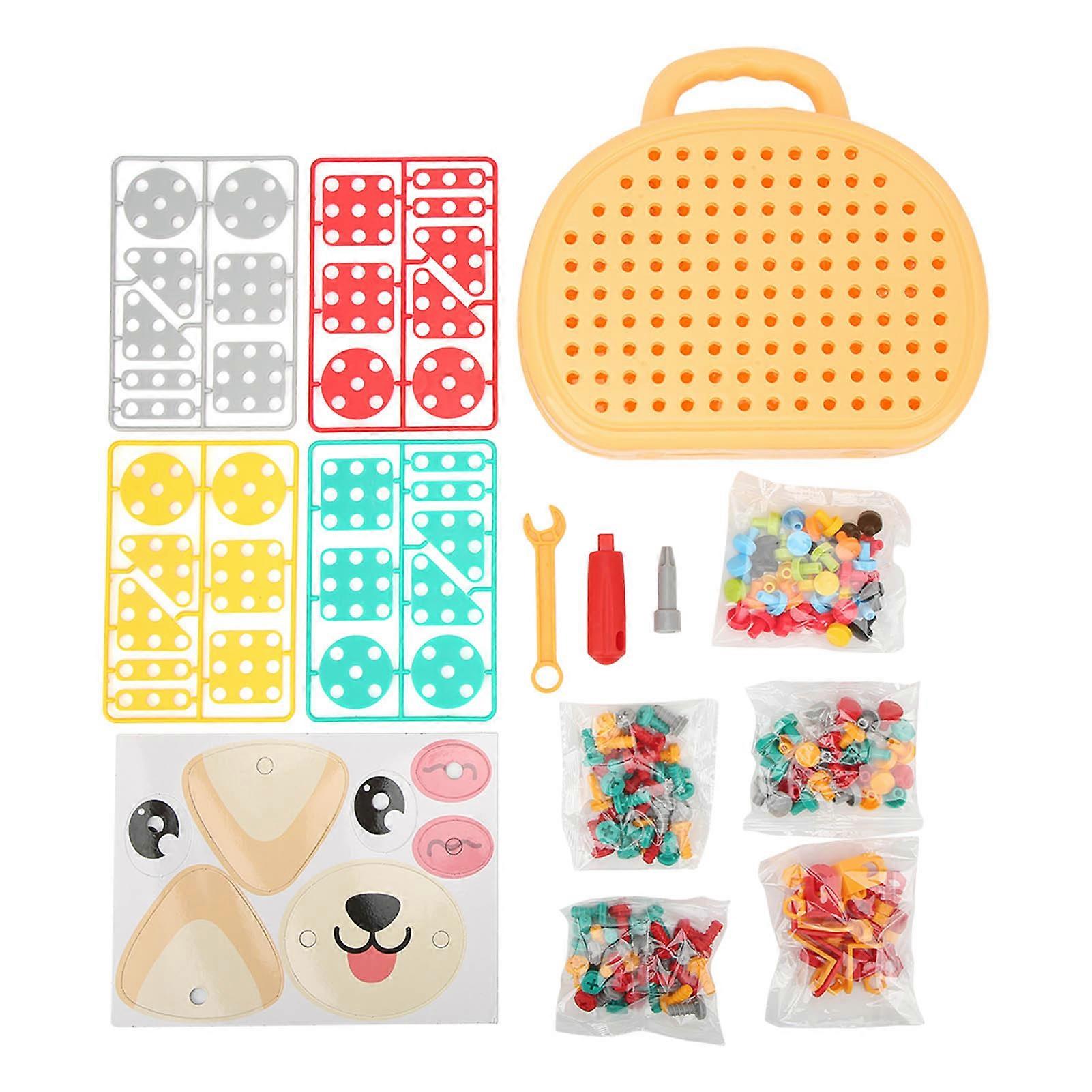 Drill Construction Engineering Building Block Games Educational Early Learning Screwdriver Puzzle Toy For Boys Girls