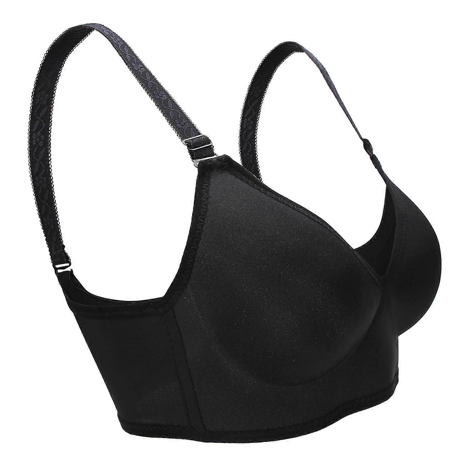 Electric Massage Bra Wireless Heating USB Plug-In Black Cotton