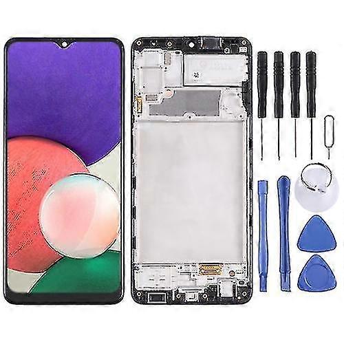 Super Amoled Lcd Screen For Samsung Galaxy A22 4g Sm-a225f Digitizer Complete Assembly With Frame