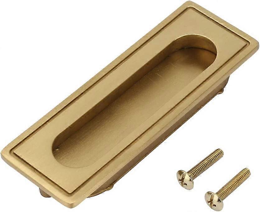 Recessed Handle, Brass Cabinet Hardware Flush Pull, Recessed Invisible