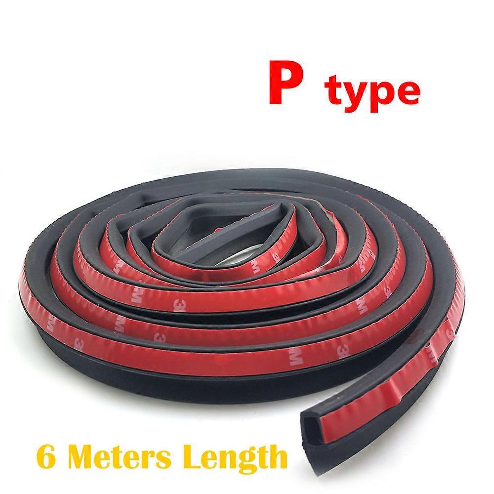 6 Meters Auto Door Sealing Strip Big D P Z T Type Rubber Seals Anti-noise For BMW E39 E46 E60 E90 X1 X2 X3 X5