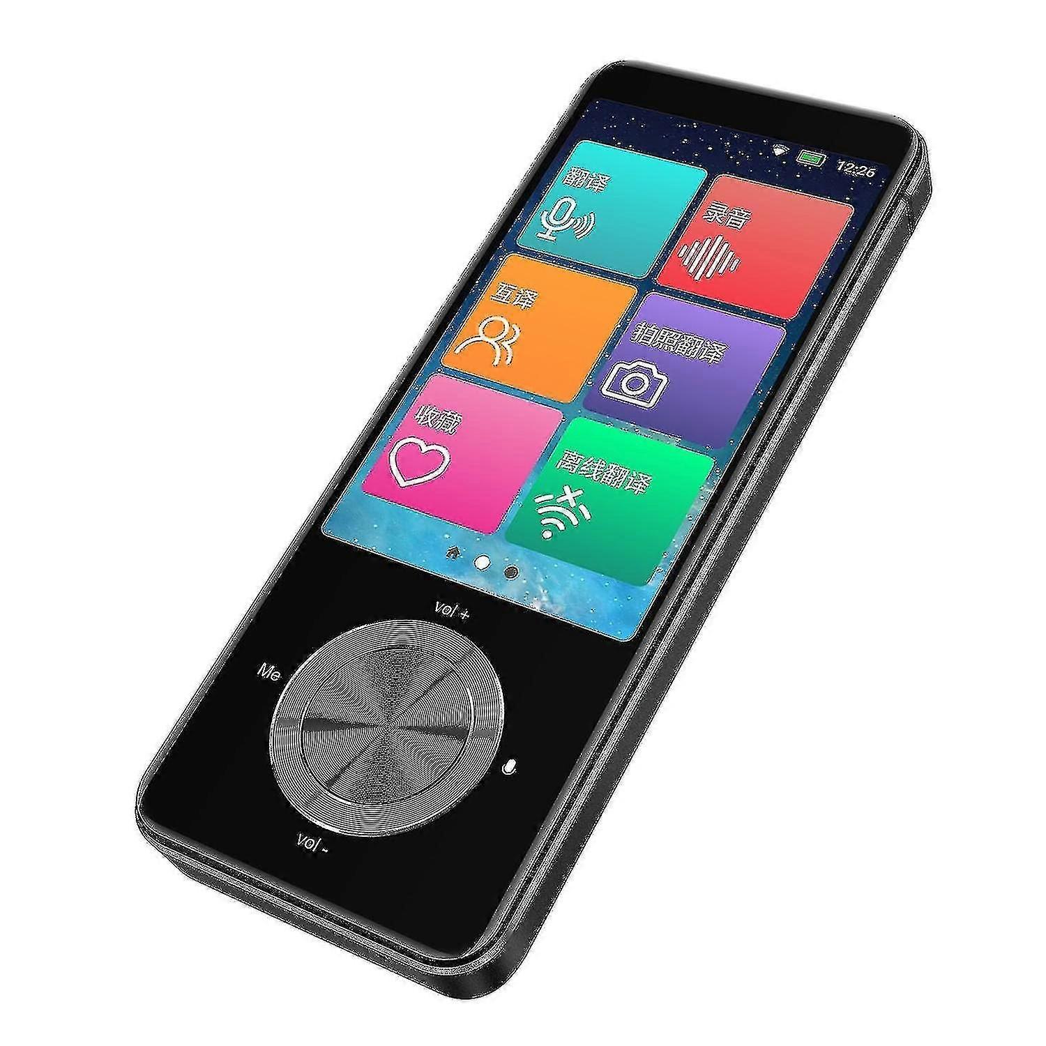 Black Newest Portable Language Translator 107 Languages Two-way Real-time Wifi/offline Recording/pho