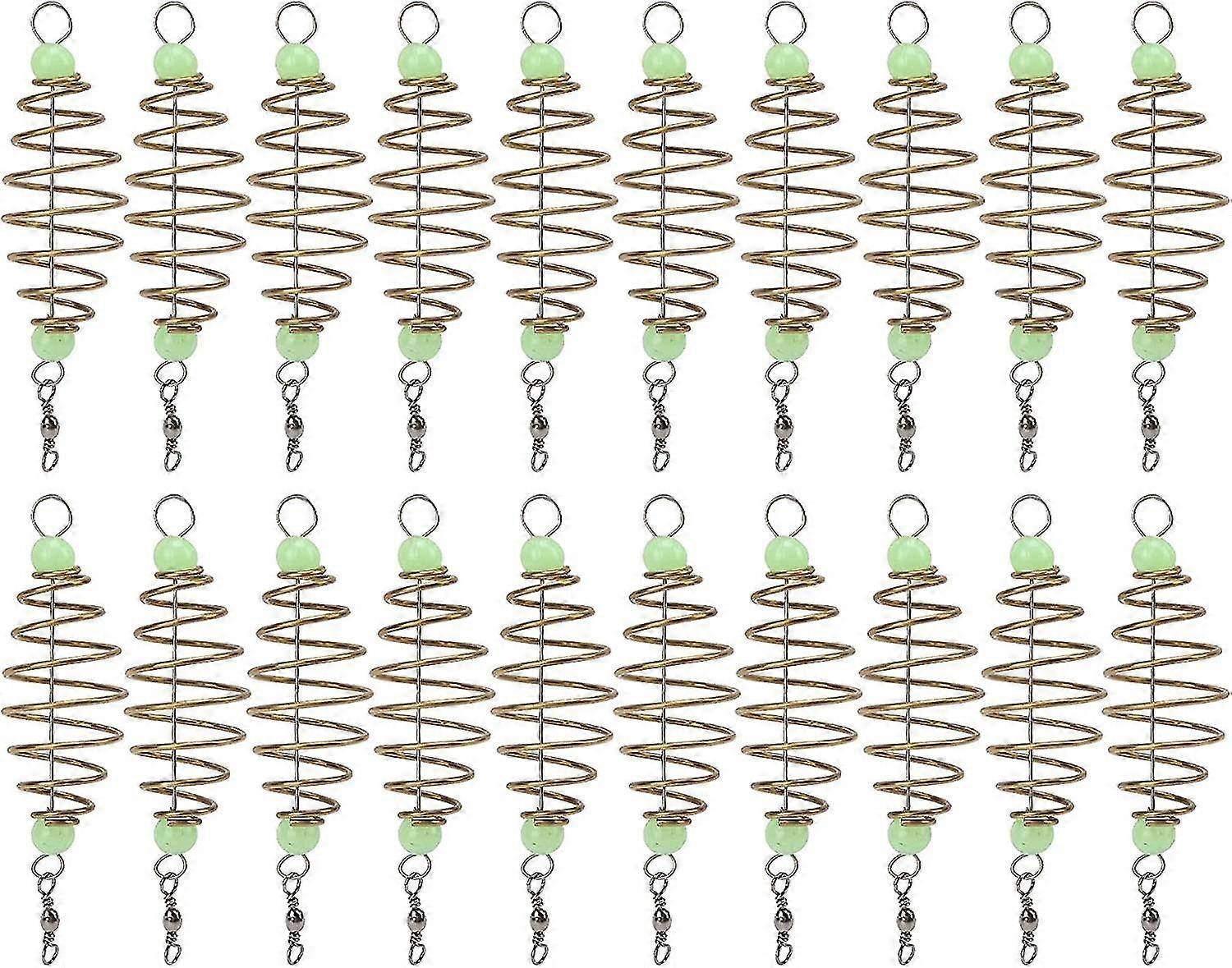 20 Pack Angeln Feeder Köder Käfig Olive Spring Angeln Feeder Köder Käfighalter