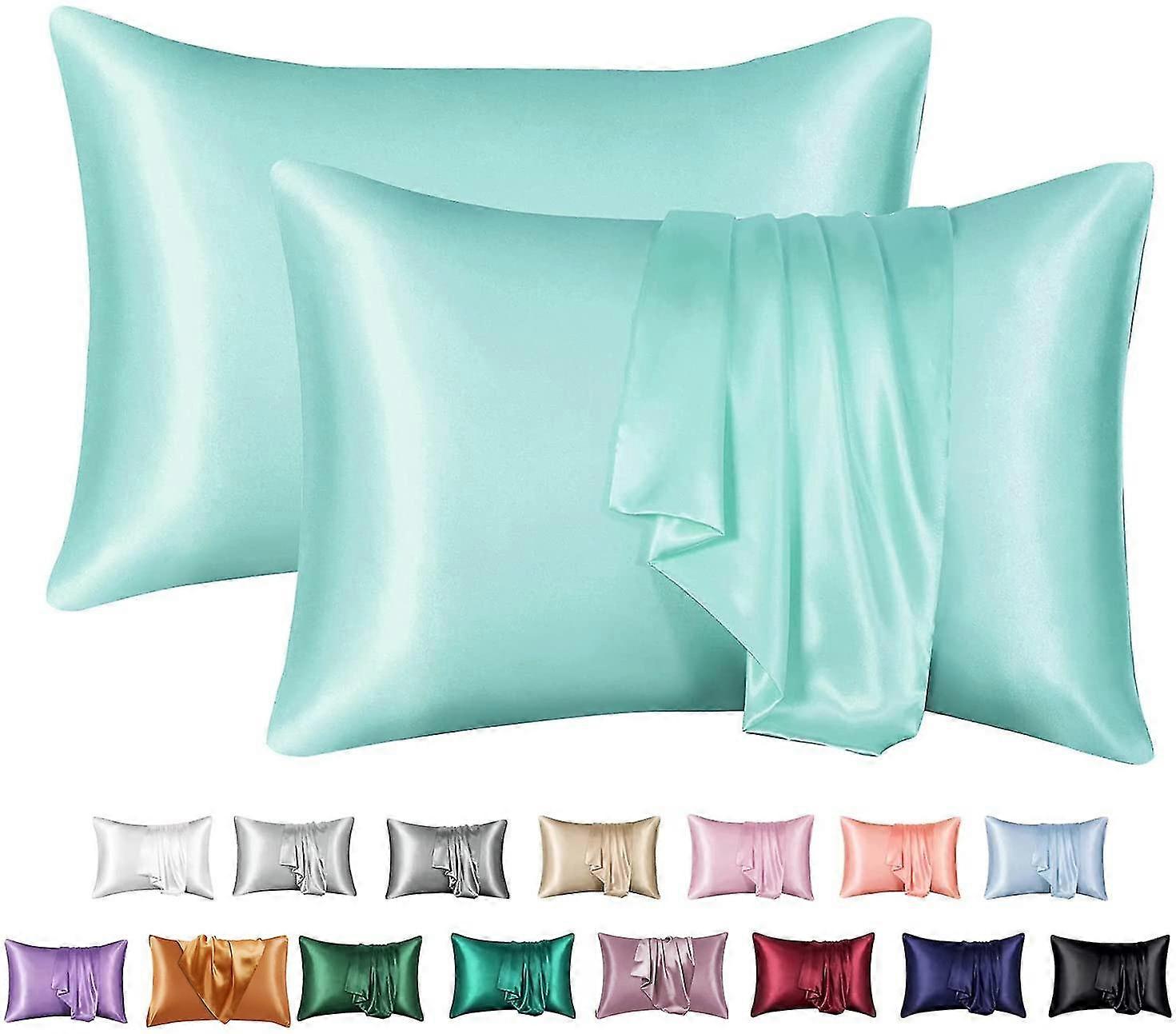 Silk Pillowcase 2 Pack,  100% Mulberry Silk Pillowcase for Hair and Skin,Thread Count Silk Pillow-YuJia