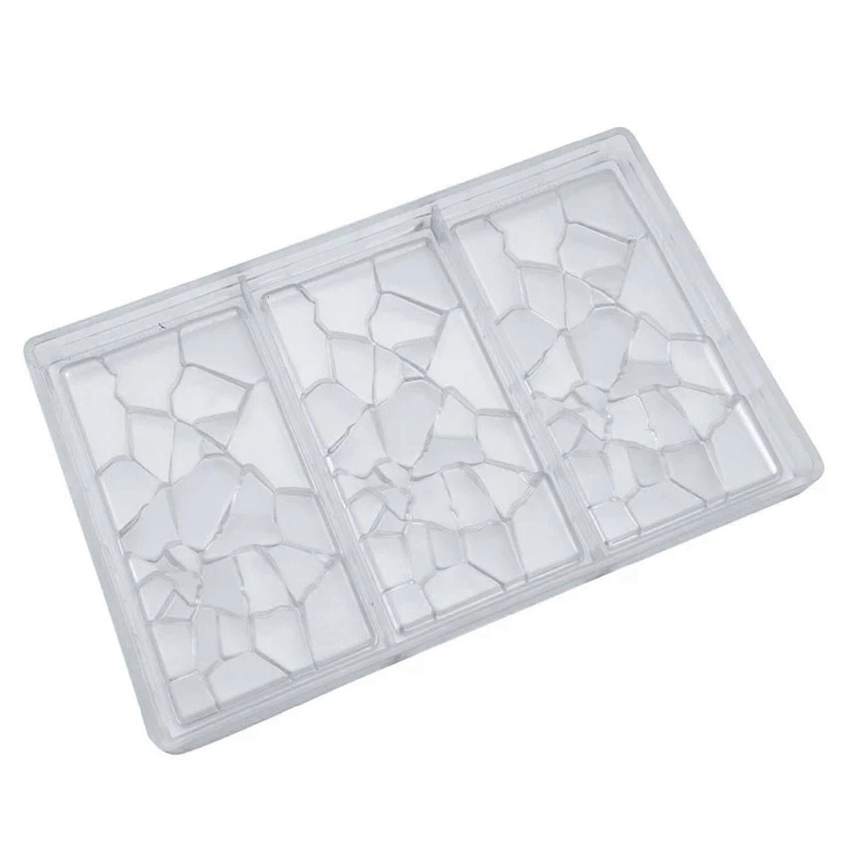 Crack Shape Chocolate Bar Mold Polycarbonate Energy Bar Moulds Chocolate Maker