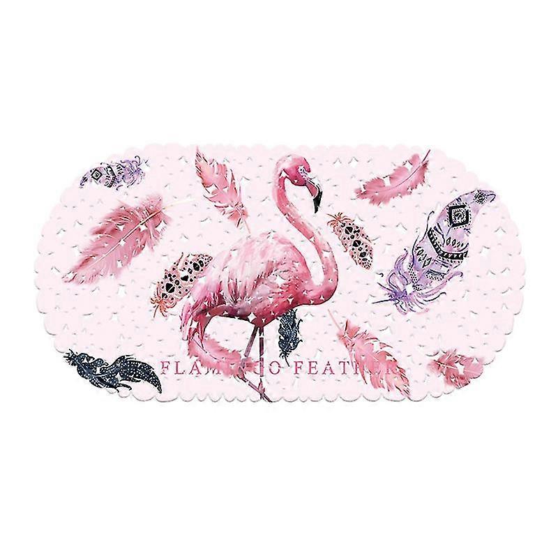 Non-Slip Foot Mat Flamingo Printing Ground Mat For Bath Room Home Hotel (69x35cm)