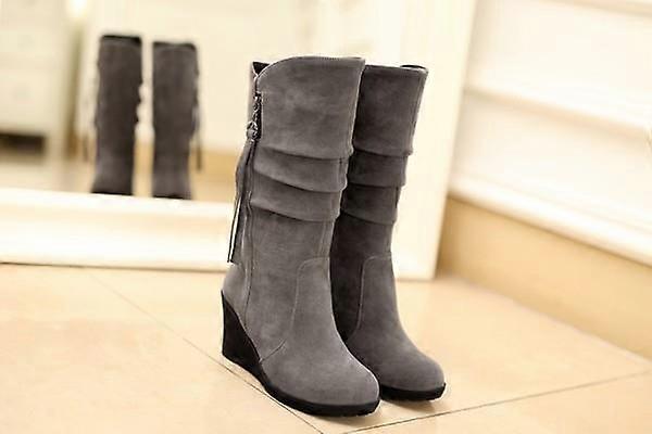 מגפי עקב מד בגדי ריקוד נשים נעלי גומי מגפוני גשם מגפי בוהן עגולות נשים-נשים נעלי חורף מידה גדולה עקב גבוה 2024