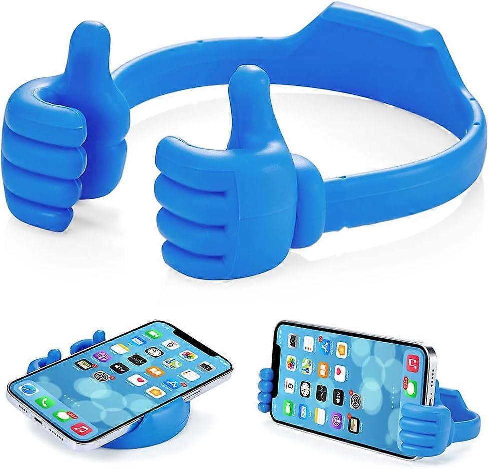 3PCS Mobile Phone Holder for Desk, Universal Flexible Mobile Phone Stand for Tablet Holder(Blue)