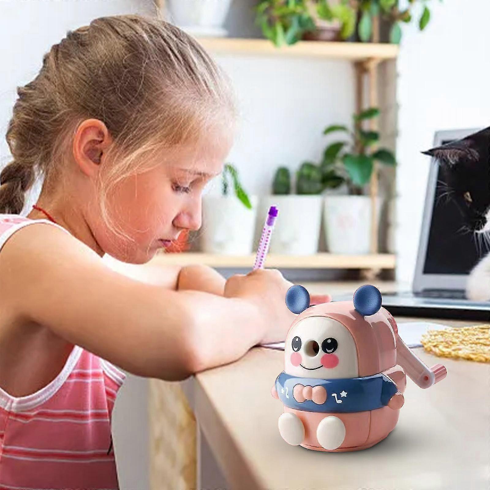 Pencil Sharpener Automatic Pencil Sharpener Children's Primary School Student Rolling Pen Sharpener Hand Cranked Pencil Sharpener FLYE3865