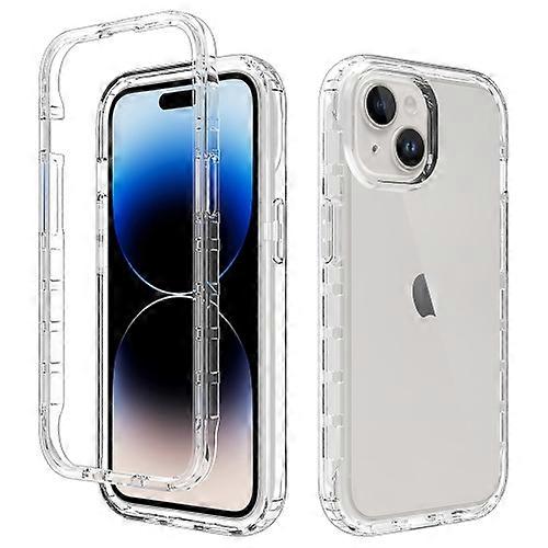 For iPhone 15 Shockproof Clear Gradient PC + TPU Phone Case