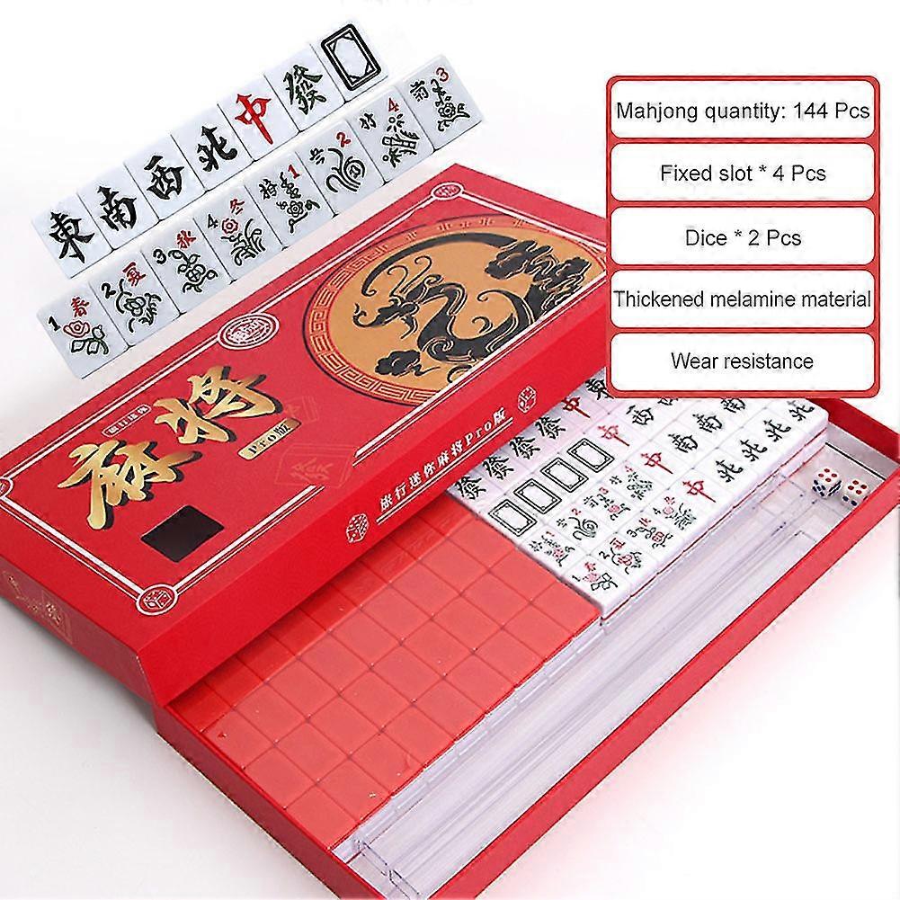 Simple Mini Mahjong with Storage Box Easy Playing Puzzle Board Game Gift for Friends Family