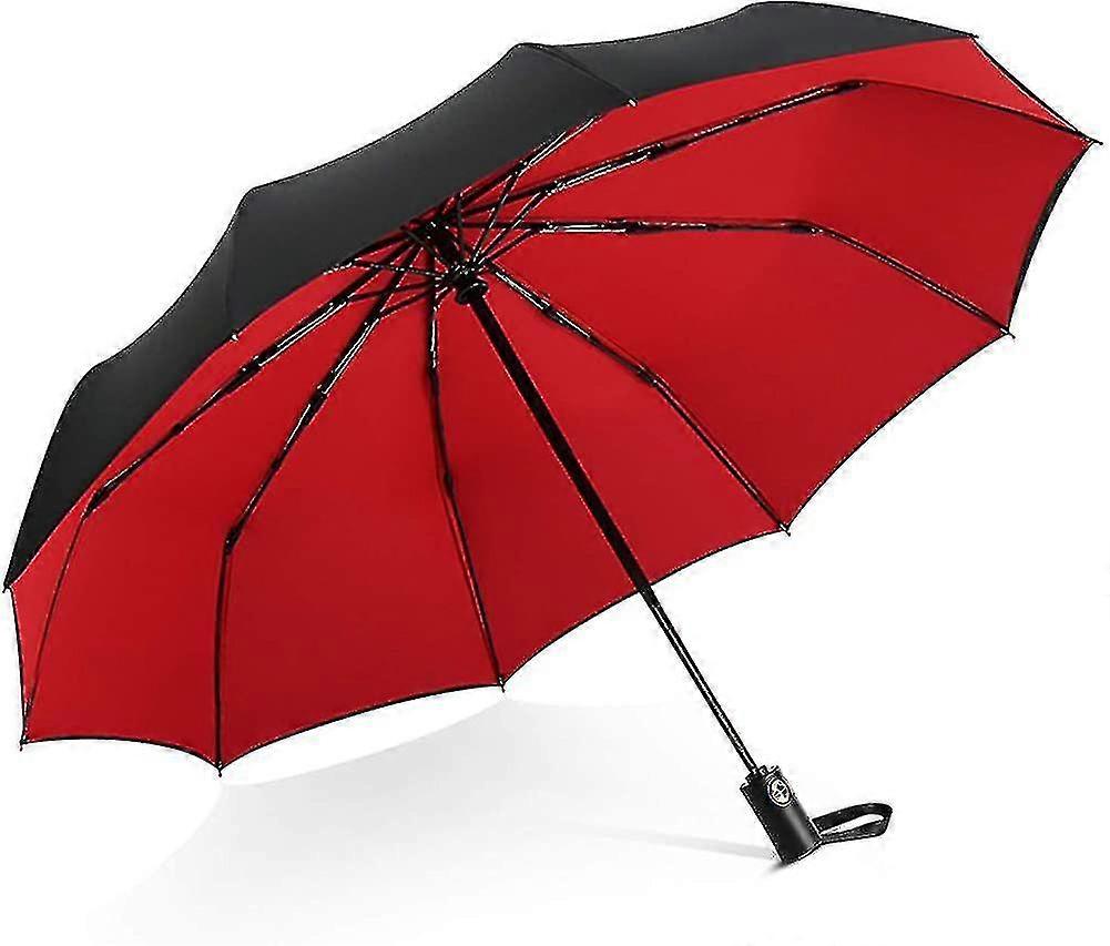 Män Kvinnor Automatisk Hopfällbar Paraply Solskydd Anti-UV Affärsresor