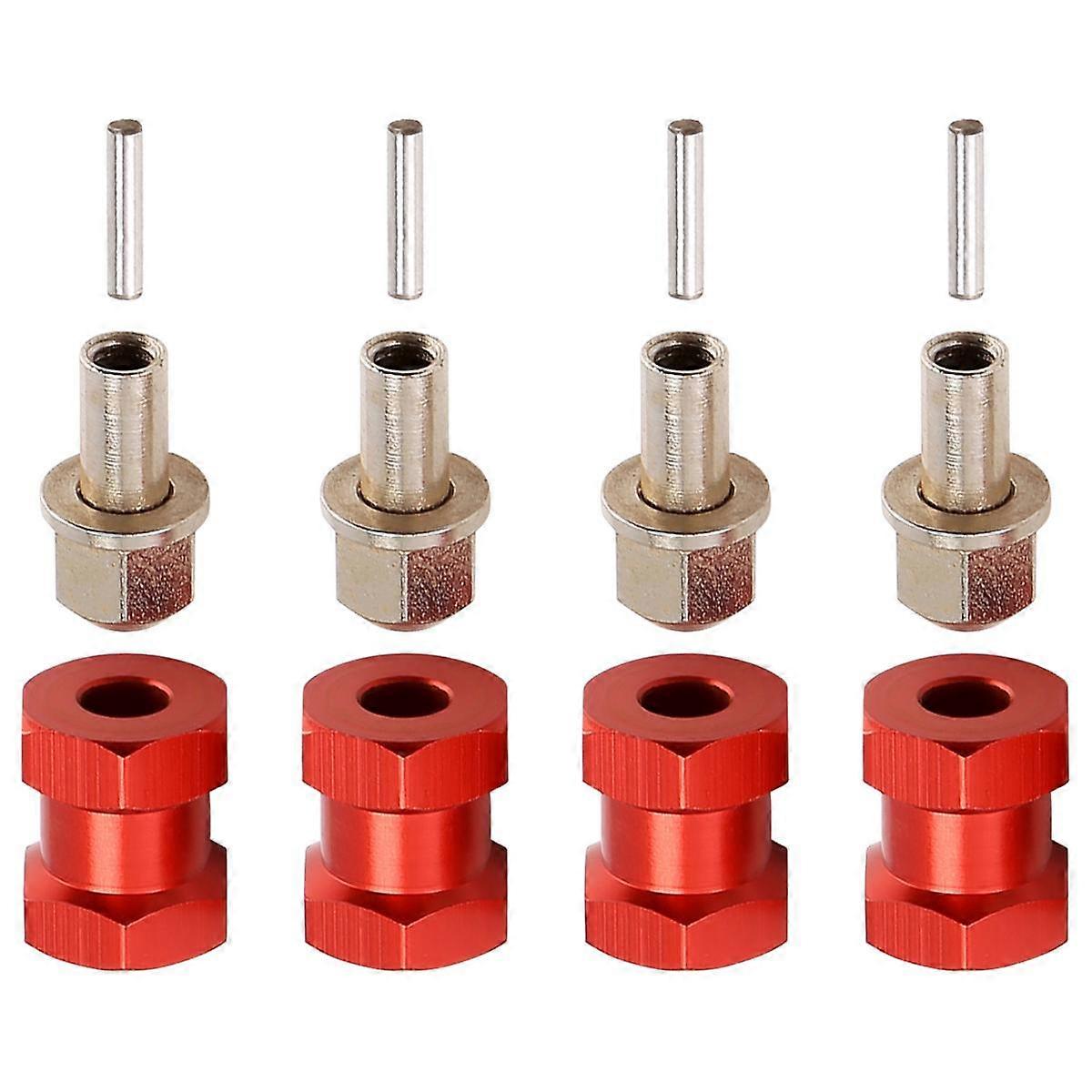 4pcs 12mm δεκαεξαδικός διανομέας ροδών Drive Adaptor 15mm Combiner Combiner επέκτασης για 1/10 RC αυτοκίνητο Crawler SCX10