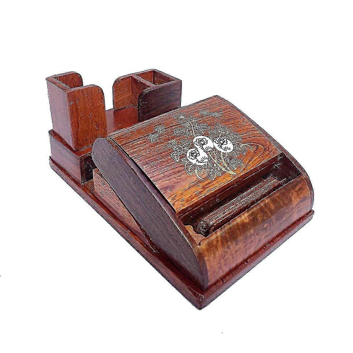 Wooden Cigarette Case,new Automatic Bounce Cigarette Case Desktop Cigarette Box,press-type Cigarette Case Box Can Hold 16 Regular Size Cigarettes, Ver