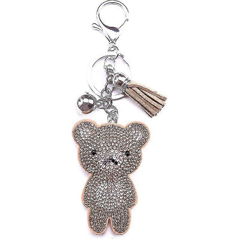 Teddy Bear Crystal Keychain