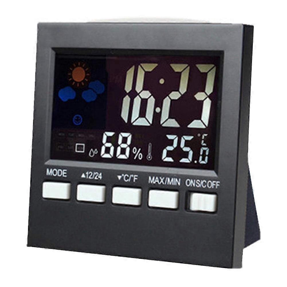 Weather Station Alarm Clock Thermometer Wireless Temperature Humidity Meter