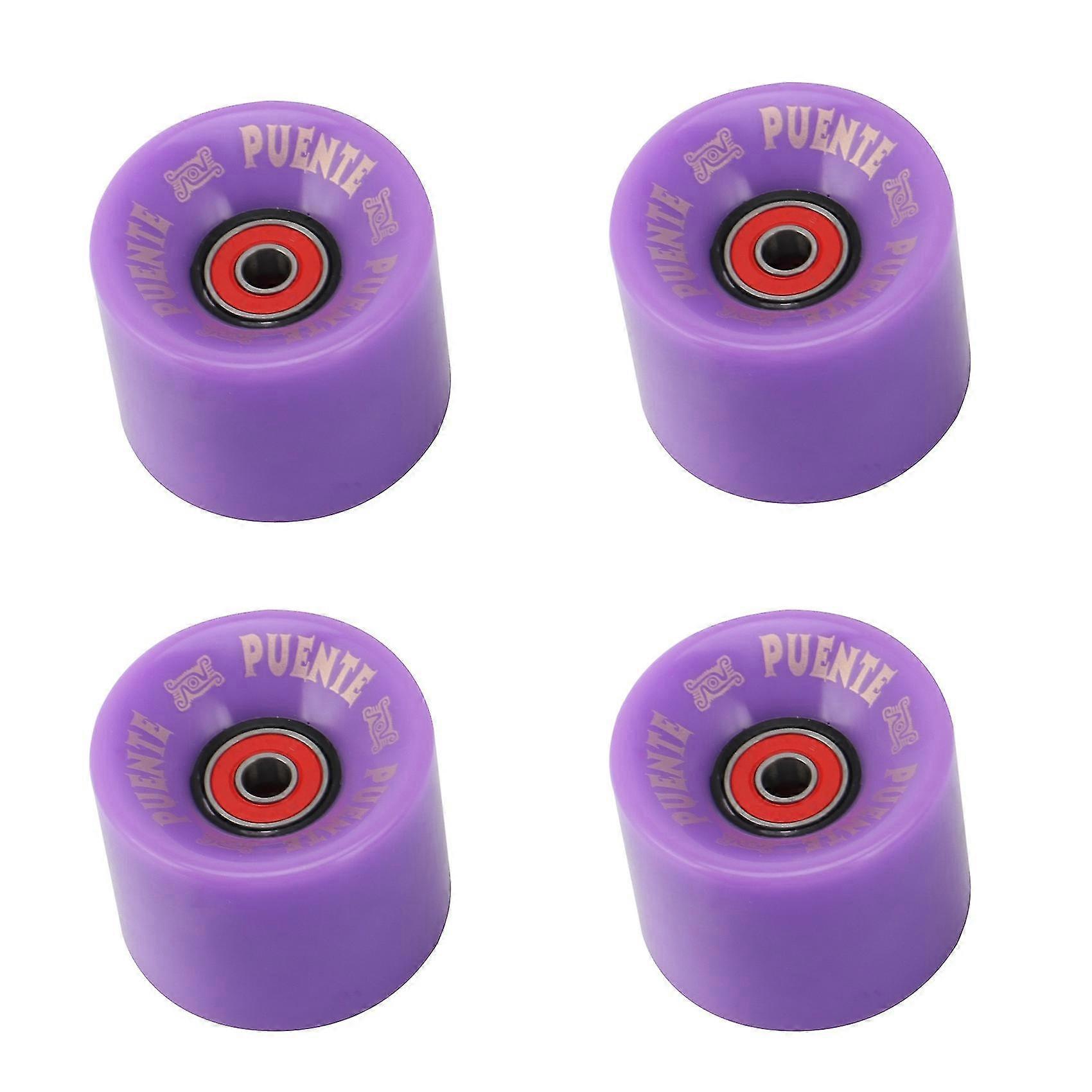 Puente 4pcs / Set Cruiser Skateboard Rollen Pu Räder Long Board Cruiser Räder mit Abec-9 Lagern