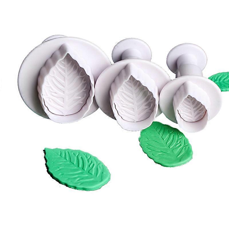 3PCS Tree Leaf Cookie Cutters Embossing Tool