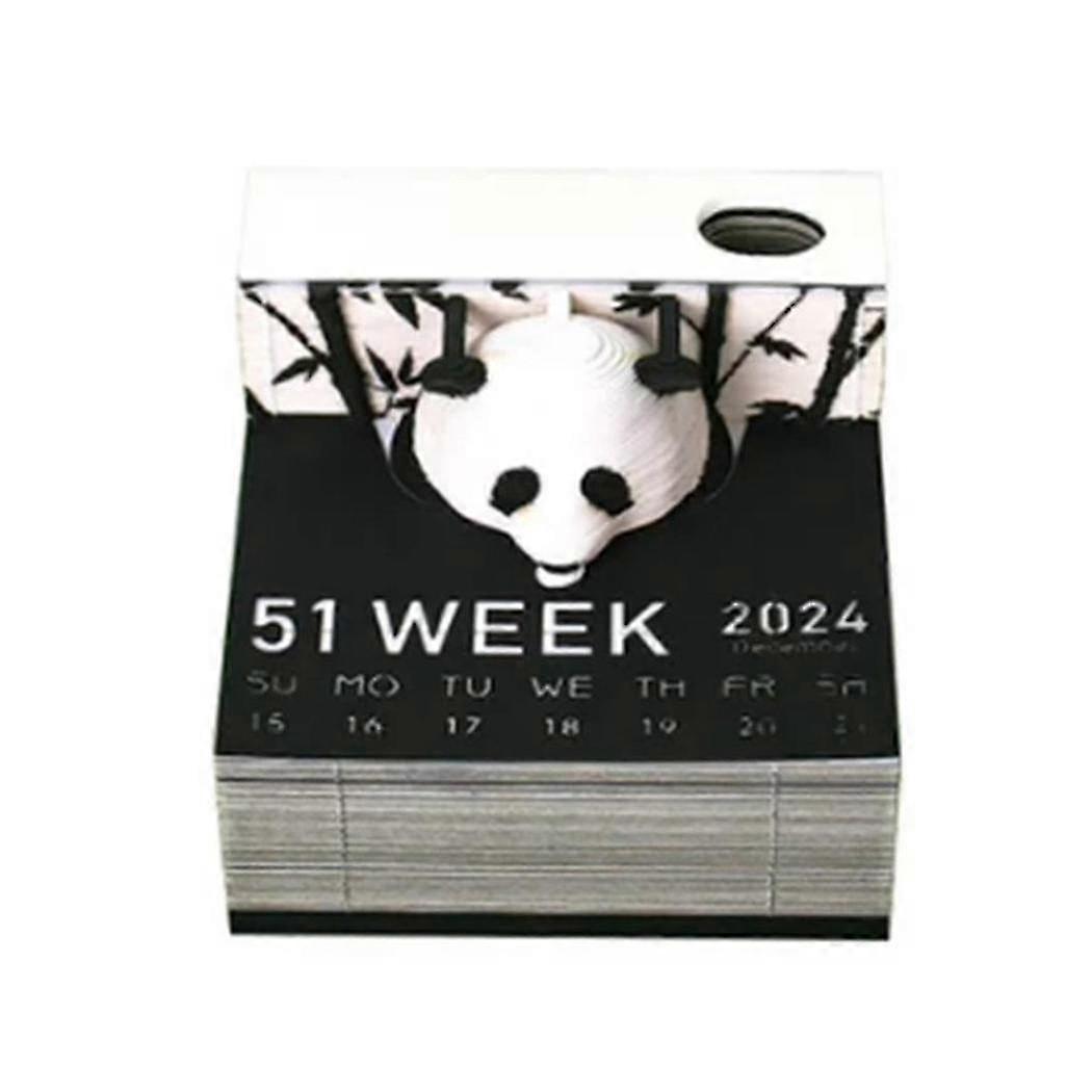 3d Paper Art Calendar 2024 Panda 3d Notepad Note Blocks 3d Memo Pad Kawaii Sticky Notes Christmas B