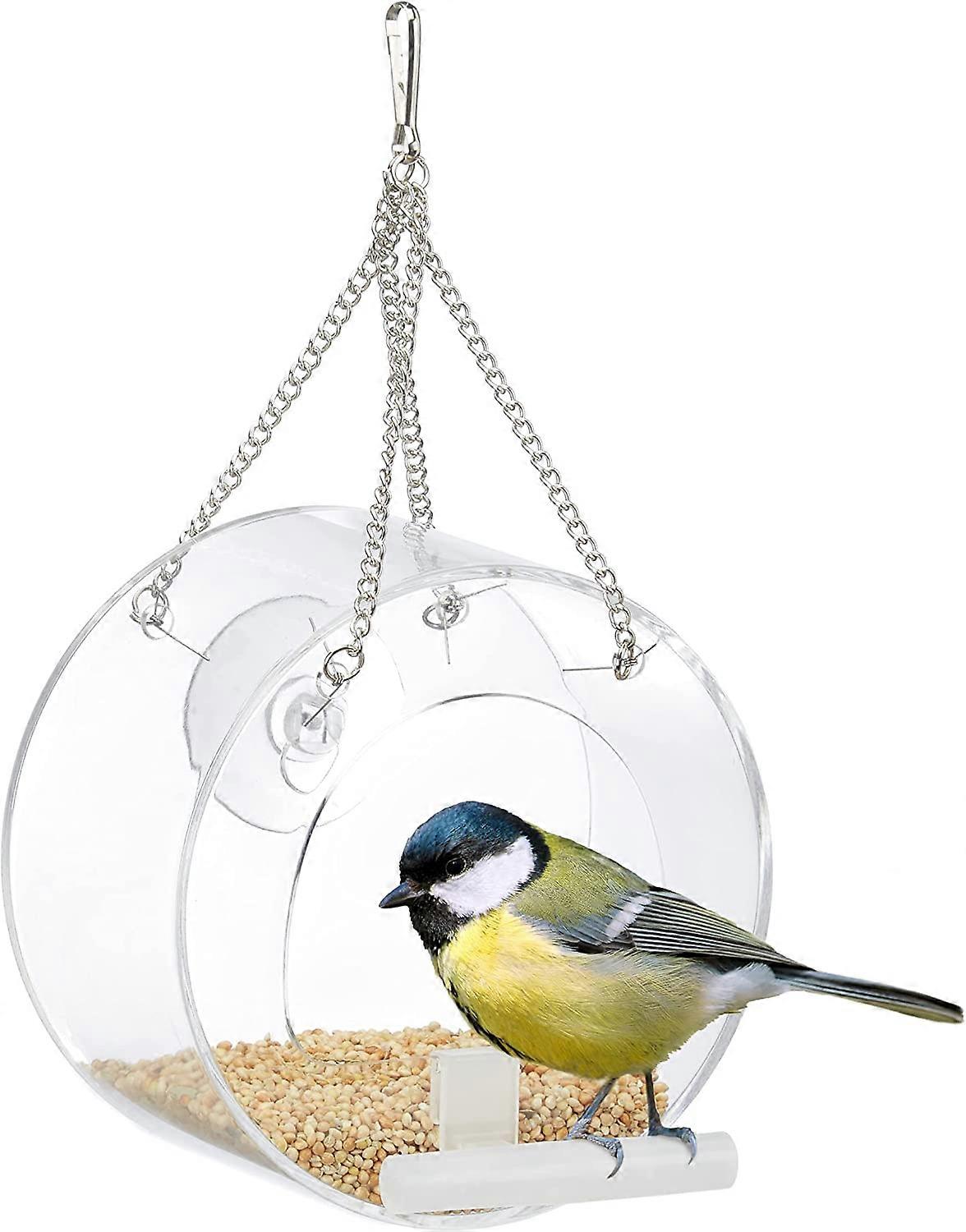Bird feeder, feeding station, hanging, H x W x D: 12.7x 7x 7.5 cm, plastic, transparent