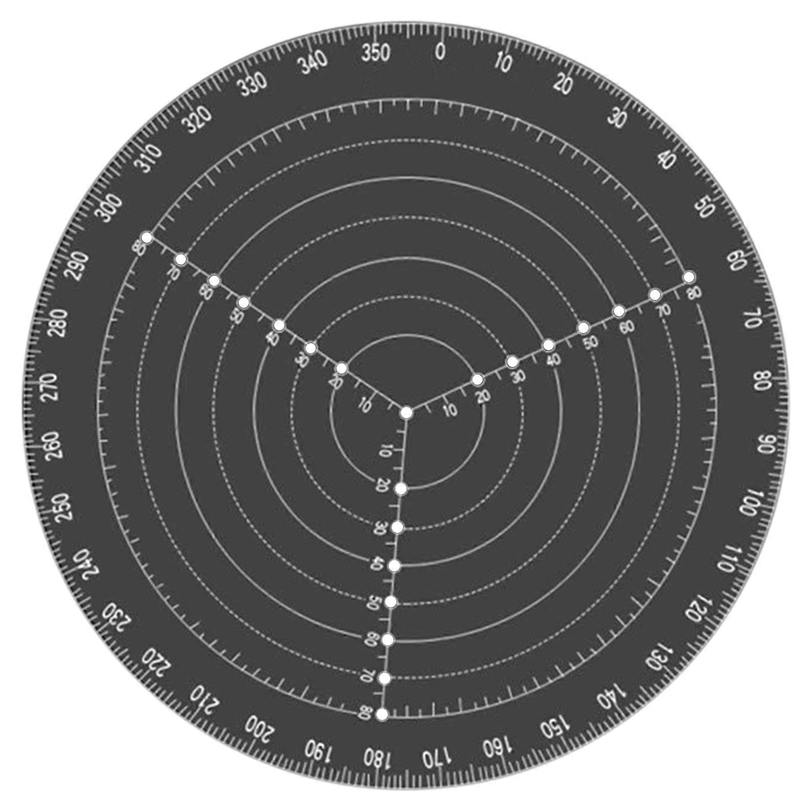 Round Center Finder-Compass Scribing Gauge Clear Acrylic Precise Scale Centering Ruler for Wood Turning Lathe Work