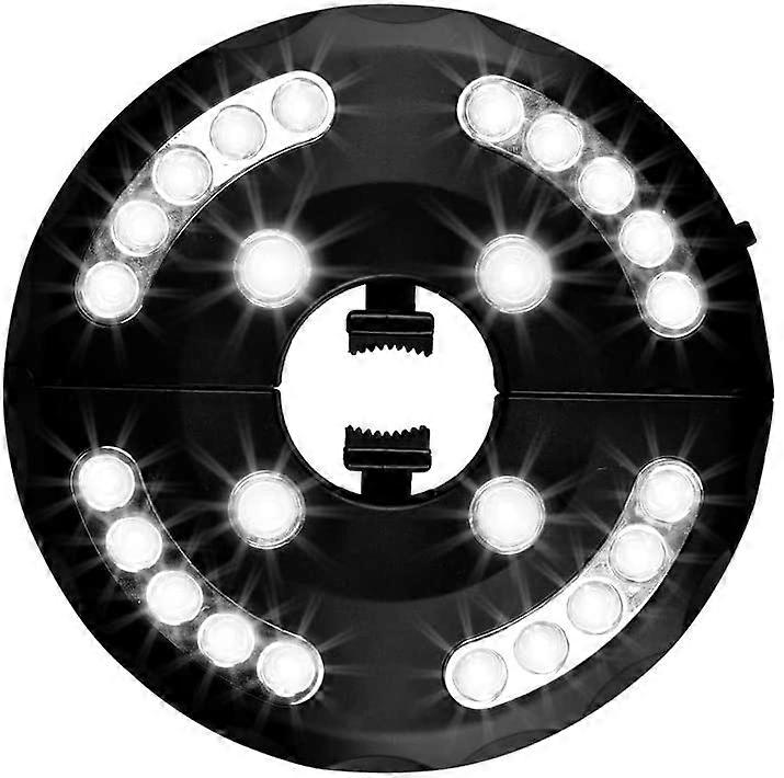 Lampada per ombrellone da giardino, luce ombrellone, 24 LED, 3 modelli di illuminazione, luce ombrellone (luce calda) Bianco