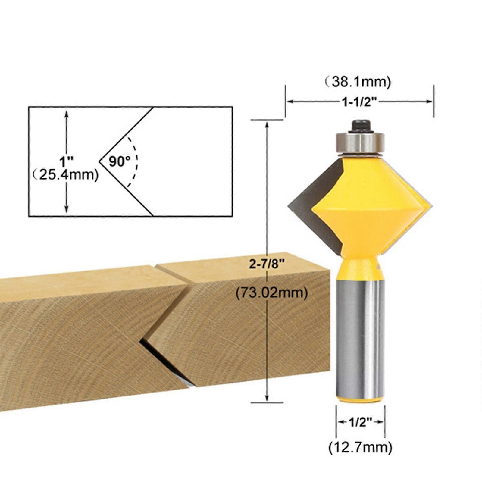 2x 12mm Handrail Router Bit W/ Edge Banding Milling Cutter for Solid Wood Particle Board - 15225