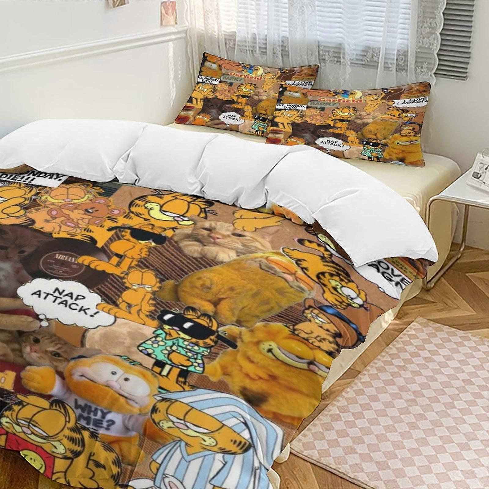 a2806 ملاءات السرير مجموعة مفروشات غارفيلد غطاء لحاف مجموعة موضوع الكرتون ملاءات سرير غرفة الأطفال iip2806
