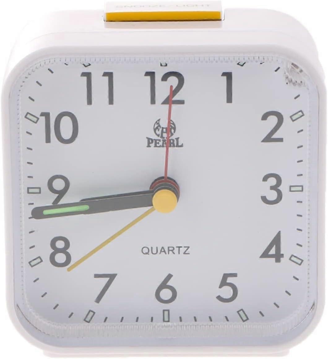 Silent analog alarm clock