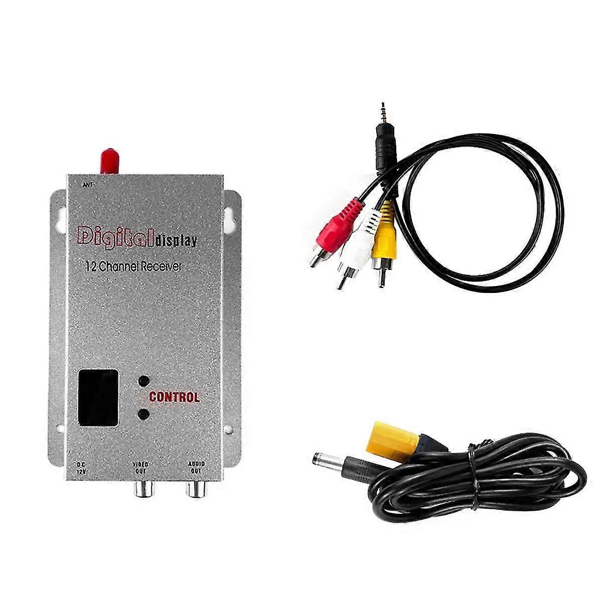 FPV 1.2G 1.3G VRX Receiver 12CH Digital Display compatible Long Range FPV Drone RC Model+wer