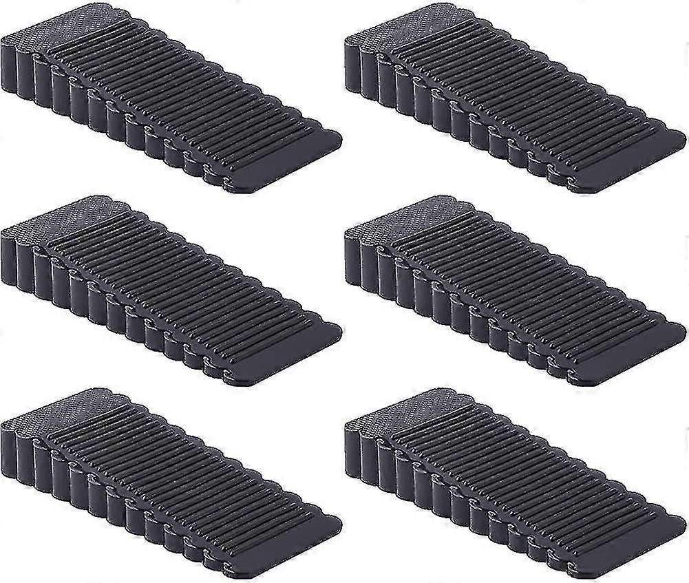 6 dørstopp antiskli gummi dørstopp (svart)