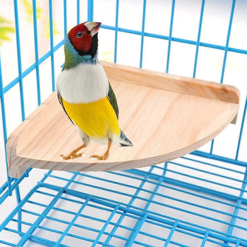 ペットバードパーチプラットフォームスタンドウッド小動物用オウムインココニュアオカメインコスナネズミチンチラハムスターケージアクセサリーエクサー