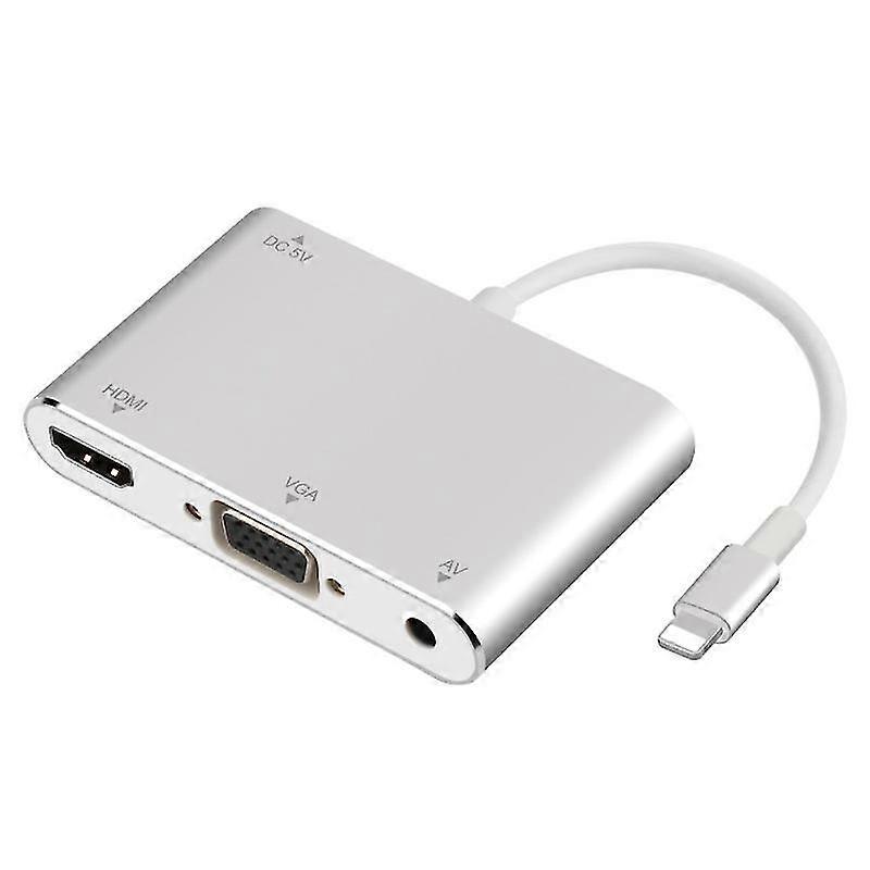 Applicable To Apple To Hdmi High-definition Same-screen Cable Lightning To Hdmi+vga+audio Audio