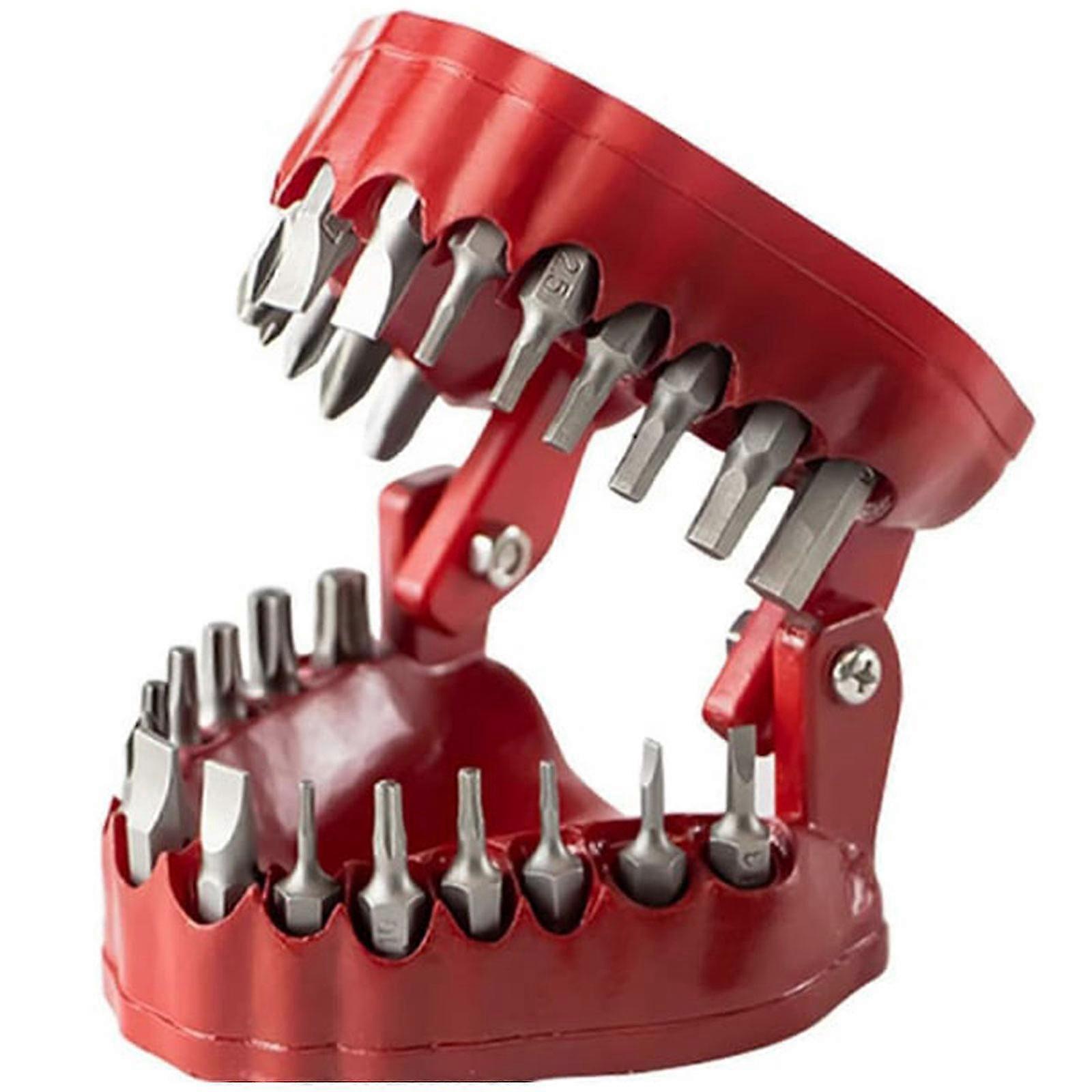 28pcs Insert Denture Drill Bit Holder Screwdriver Drill Bit Holder Quick Release Stylish Fully Open Keep Neat Model
