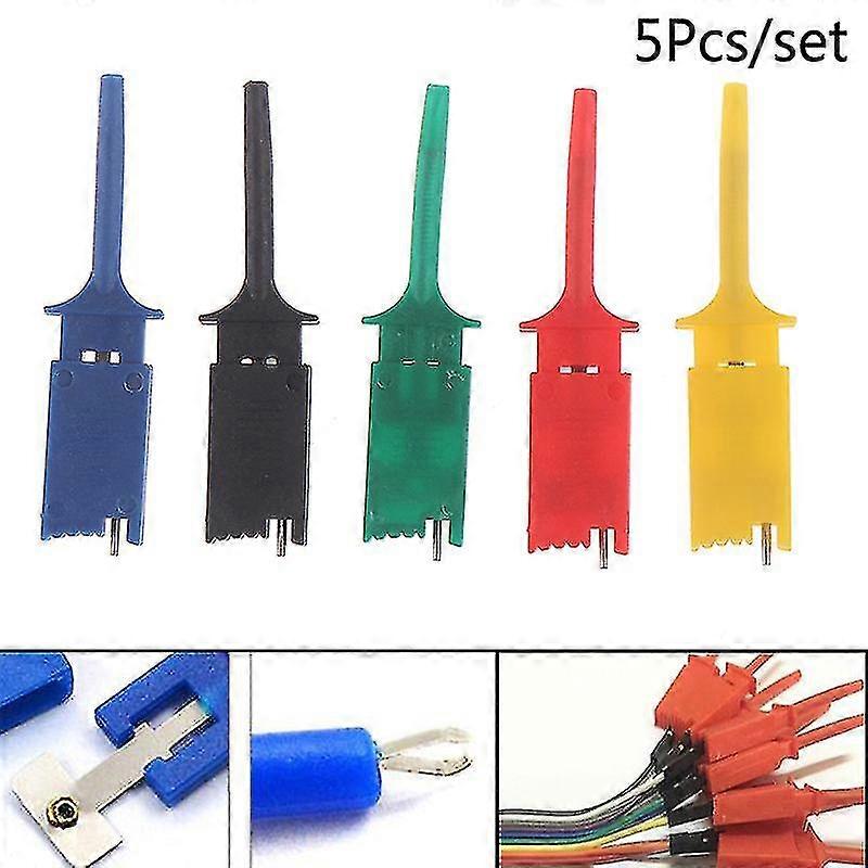 5pcs/set Meter Tester Leads Test Probe Hook Compatible Smd Ic Test Cilps Smd Ic Hook Hfmqv