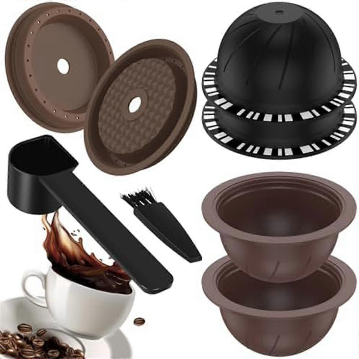 4Pcs Reusable CoffeeCapsules for Machine BPAFree CoffeeCapsules Compatible for ENV135 ENV150 GCA1 Coffee Machine
