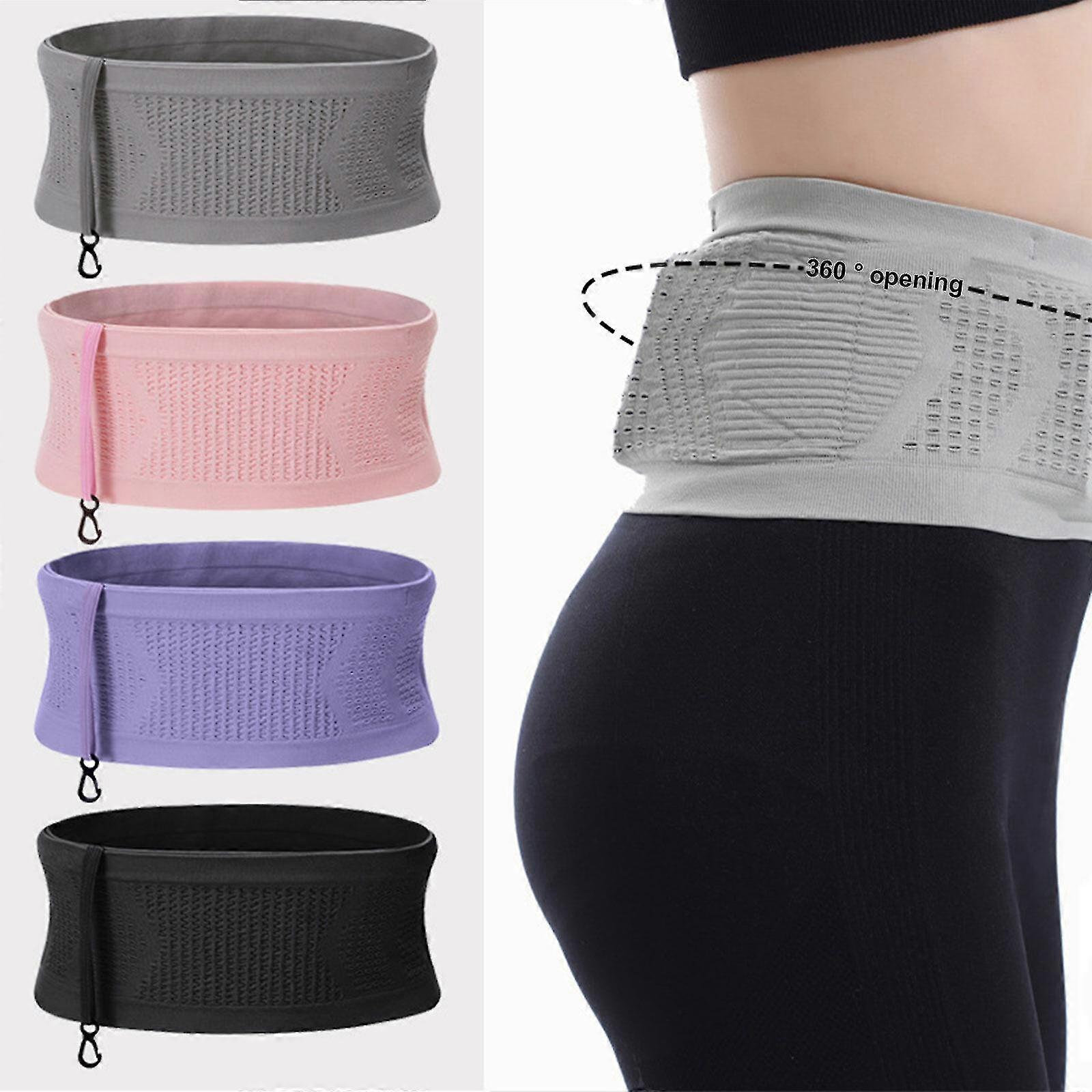 Multifunctional Knit Breathable Concealed Waist Bag, Large Capacity Adjustable Running Belt,100% New