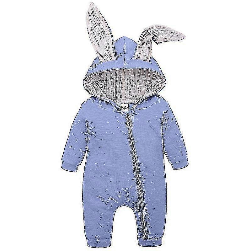 Barboteuse pour nouveau-né, combinaison zippée en forme de lapin, pyjama de Pâques, vêtements de nuit pour bébé
