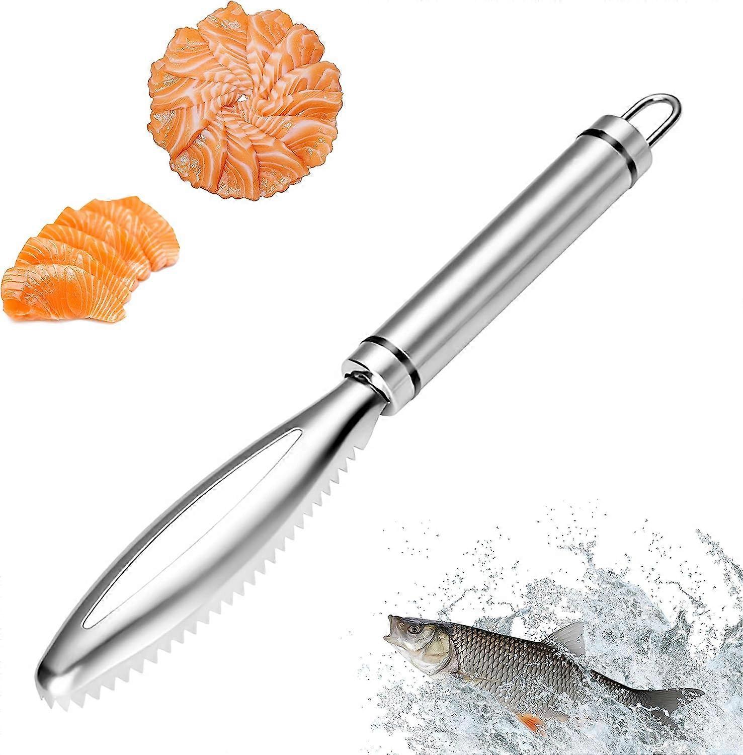 Stainless Steel Fish Scale Scraper with Serrated Quick Descaling Fish Scale