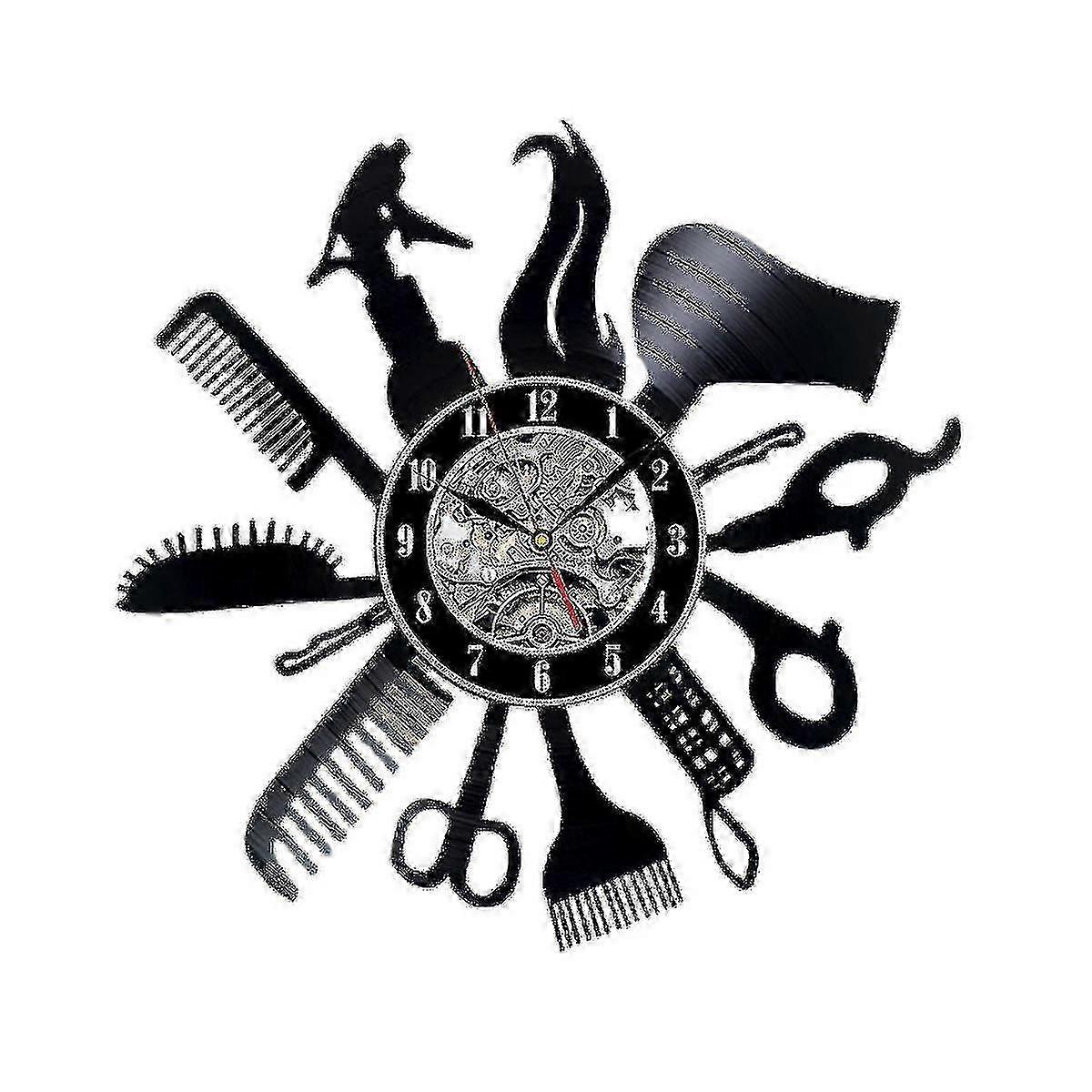 Kapper Vinyl Klok - Record Wall Art - Kapsalon Decor - Kapper Geschenken