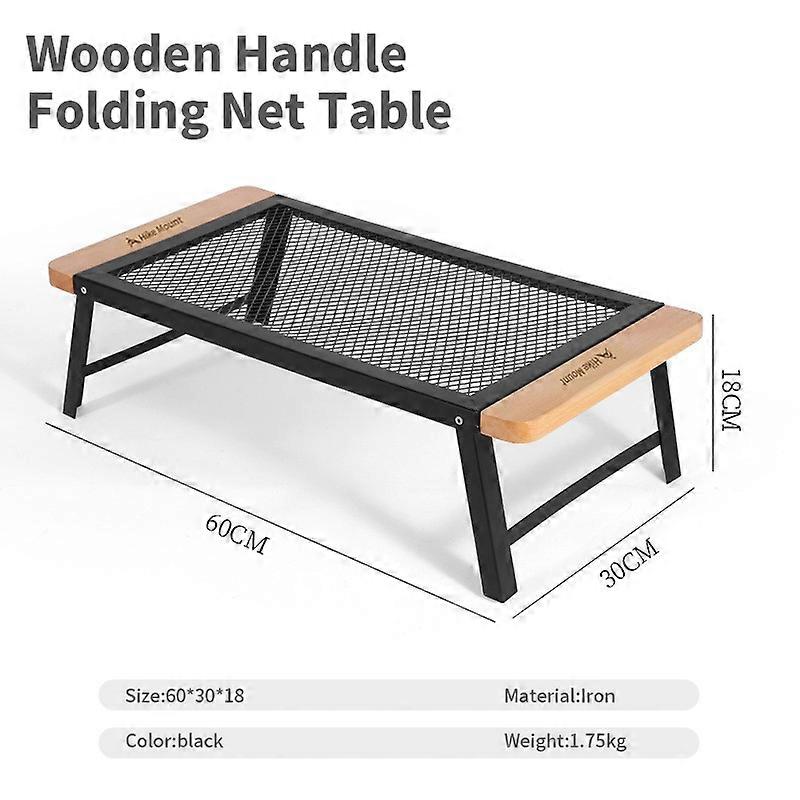 Folding iron campsite with storage bag, camping shelf, outdoor table, folding net, portable, campsite, watches, motorhome, new