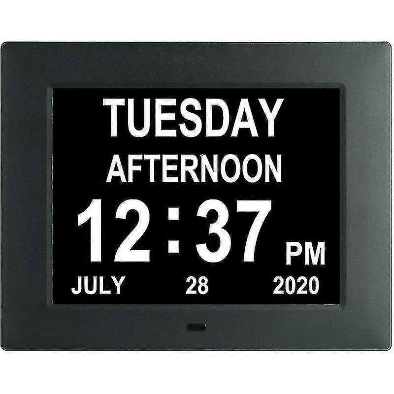 Digital Dementia Clock Calendar Clock Day Date Clock Large Display Large Clear Unabbreviated Time And Date