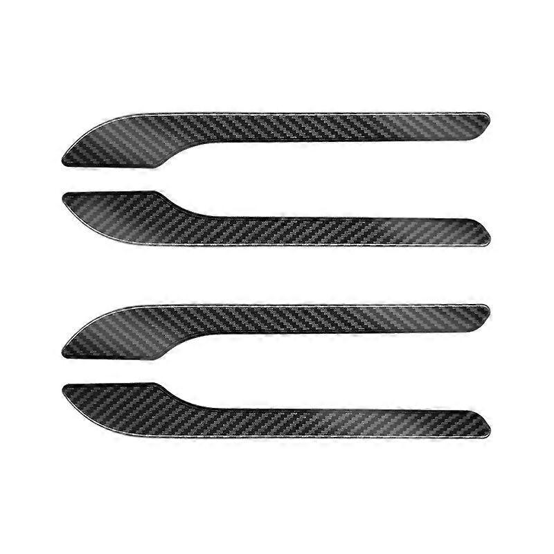 4pcs Car Door Handle Sticker For Tesla Model 3 Y 2017 - 2022 Door Wrap Cover Paste Model3 Model Y Accessories Carbon Fiber ABS Vehicle Decor Accessory