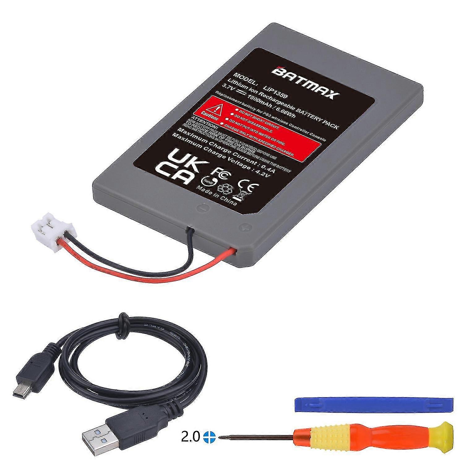 xj1800mAh PS3 Controller Battery LIP1359 Battery Pack compatible with Sony Playstation 3 PS3 Dualshock