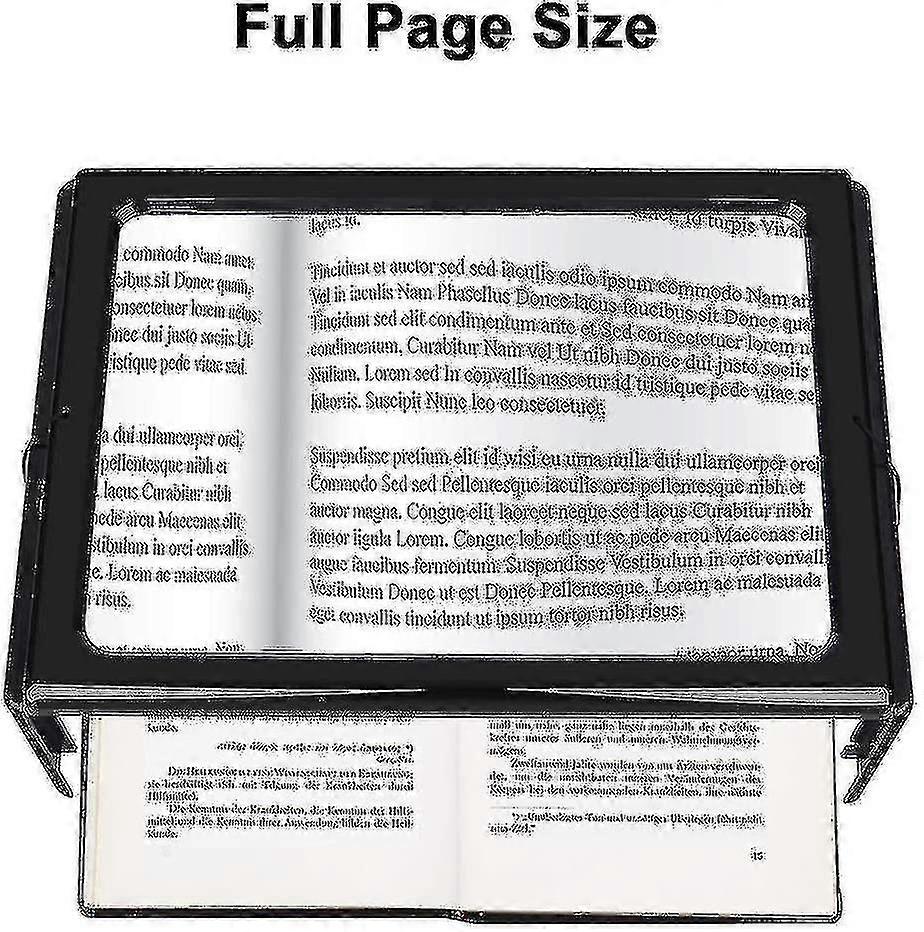 Magnifying Glass With Light, 3x Magnification Reading Magnifiers Reading Aid - A4 Rectangular
