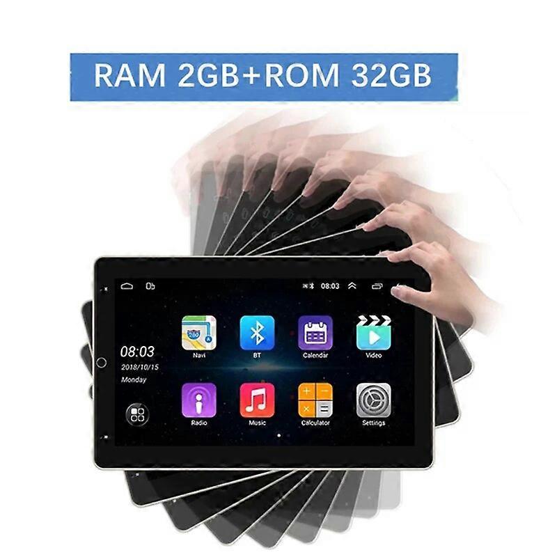 2 Din WiFi Android 12.0 4 Core Auto Radio Car Multimedia Video Player 10 inch Apple/Android CarPlay Vertical Rotatable Screen