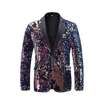 gloednieuwe Mens Blazer Kleurrijke Pailletten Shining Party Suit