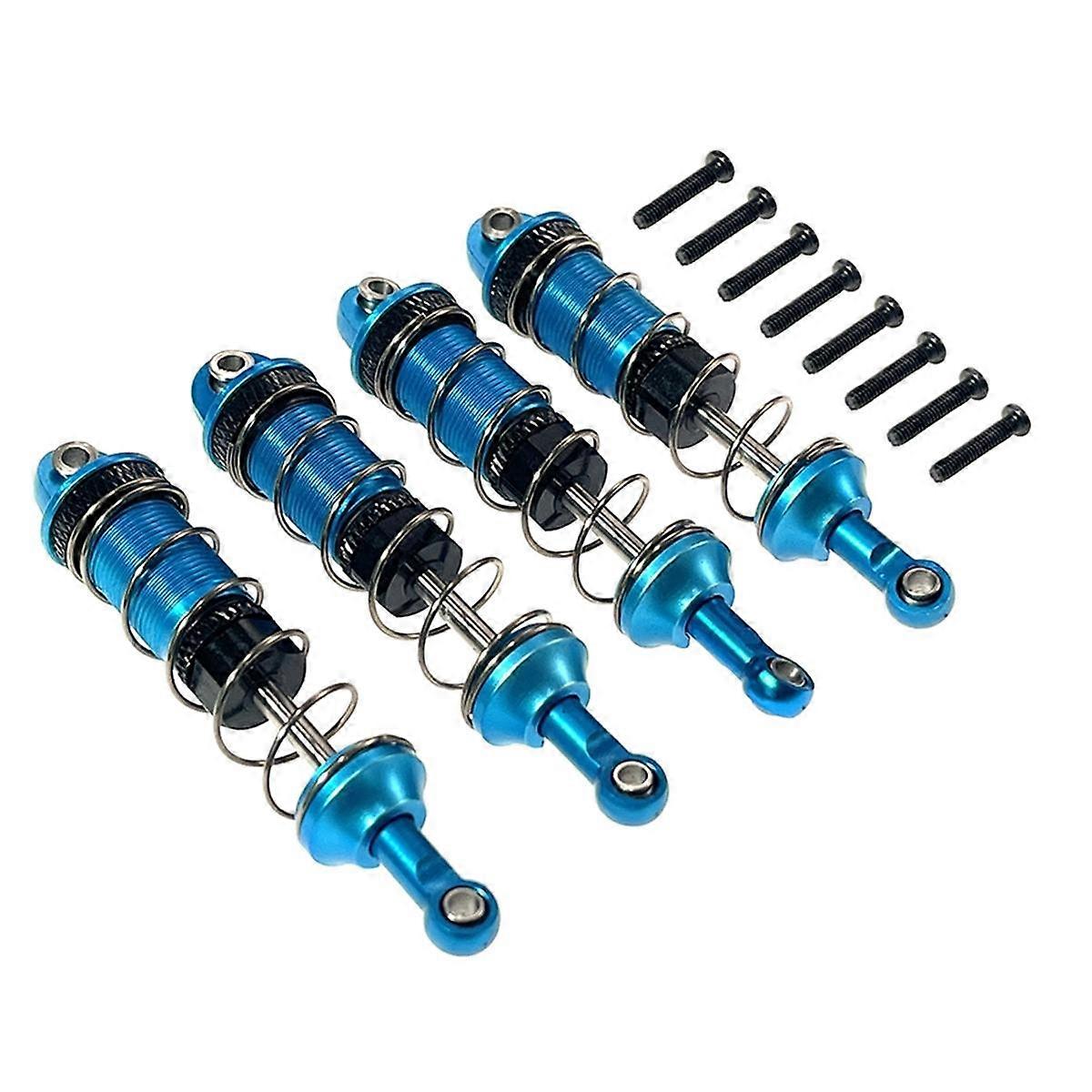 4Pcs Alloy Front Rear Oil for 16207 16208 16209 16210 H16 H16BM 1/16 RC Car Upgrades Parts Blue