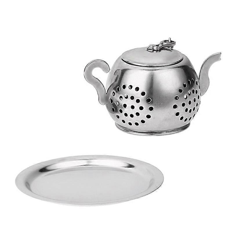 Stainless Steel Strainer Tea Infuser Filter Kettle Shaped Kitchen Drinking Tool